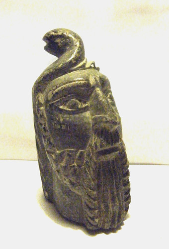 Antico greco testa di - greco, 3,5"